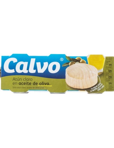 ATUN CALVO ACEITE OLIVA RO-80 PK-3+1