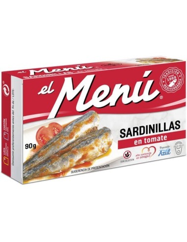 SARDINILLAS EL MENU TOMATE 90 GRS