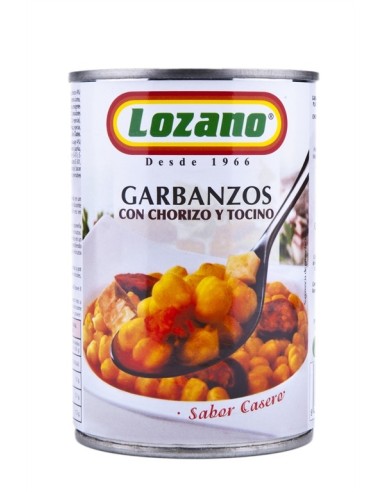 GARBANZOS LOZANO CON CHORIZO 500 GRS.